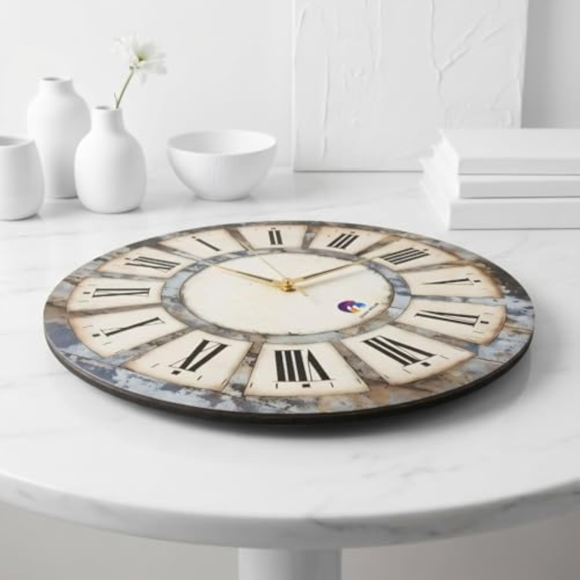 Modern Wall Clock 18 Inch, Premium Wooden Build